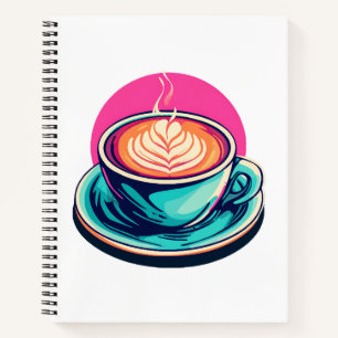 Cappuccino coffee cup notebook