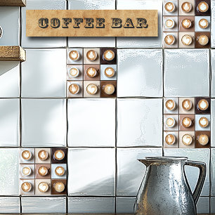 Cappuccino Coffee Cups Tile