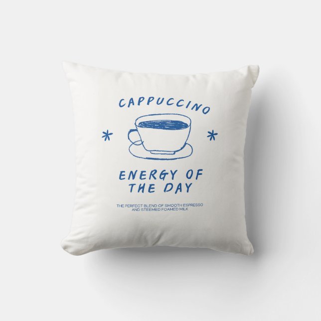 Cappuccino Coffee pillow | Funny Coffee Lover Gift (Front)