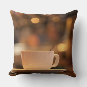 Cappuccino coffee, Venice, Italy Cushion