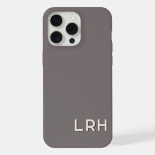 Cappuccino Cream Minimalist Monogram Case