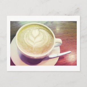 cappuccino heart postcard