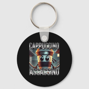 Cappuccino Ino Coffee Lovers Italian Brainrot Meme Key Ring