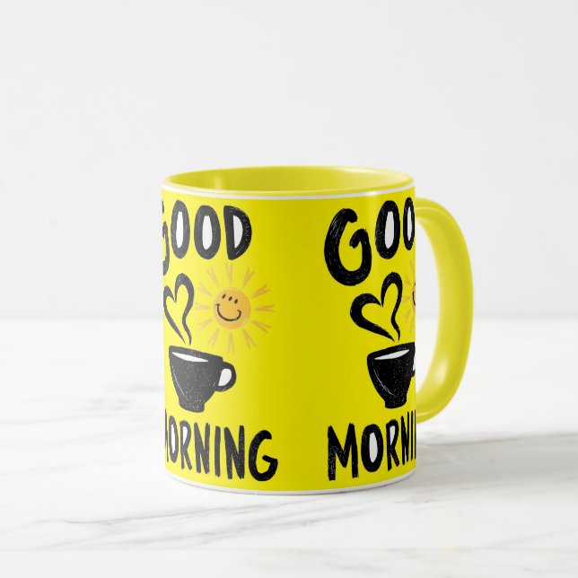 Cappuccino Smiling, Mug (Front Right)