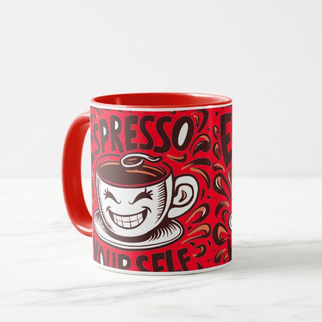 Cappuccino Smiling, Mug (Front Left)
