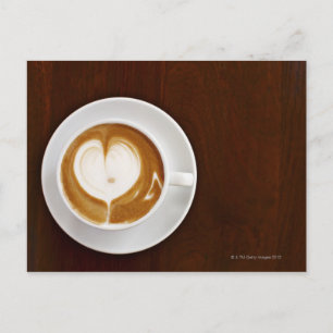 Cappuccino with love postcard