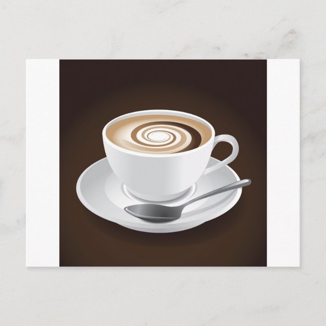 Cappuccino With Swirl Postcard (Front)