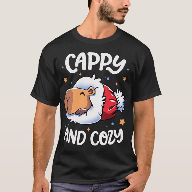 Cappy And Cosy - Capybara Holidays T-Shirt (Front)
