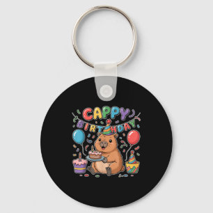 Cappy Birthday Capybara Lovers Girl Boy Happy Birt Key Ring