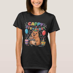 Cappy Birthday Capybara Lovers Girl Boy Happy Birt T-Shirt