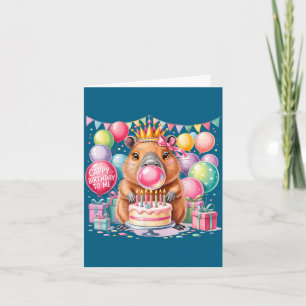Cappy birthday to cute capybara birthday girls card