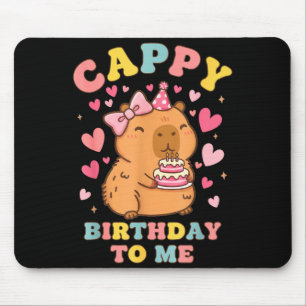 Cappy birthday to funny capybara birthday animal mouse pad