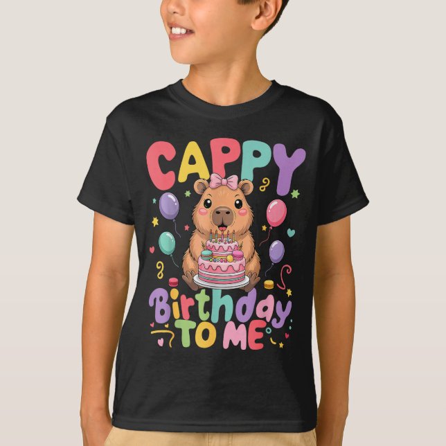 Cappy Birthday To Me Cute Capy Capybara Birthday G T-Shirt (Front)