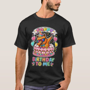 Cappy Birthday To Me Party Cake Capybara Dabbing D T-Shirt