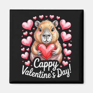 Cappy Valentine’s Day Cute Capybara Heart Design P Magnet