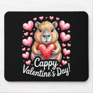 Cappy Valentine’s Day Cute Capybara Heart Design P Mouse Pad