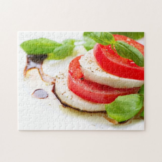 Caprese Salad. Tomato and Mozzarella slices Jigsaw Puzzle (Horizontal)
