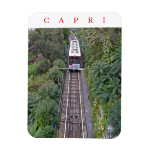 Capri funicular view fridge magnet