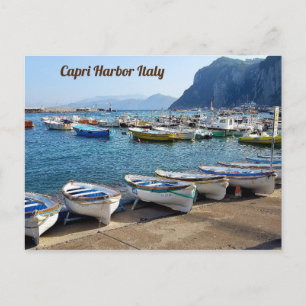 Capri Harbour Italy Postcard