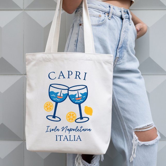 Capri Isola Napoletana – Coastal Italy Summer Tote Bag (Creator Uploaded)