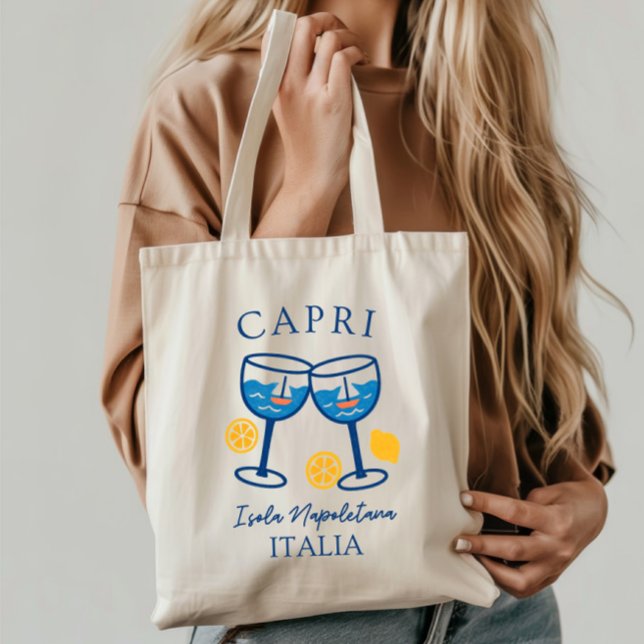 Capri Isola Napoletana – Coastal Italy Summer Tote Bag (Creator Uploaded)