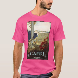 Capri Italia Travel Advertising Wall Art Vintage I T-Shirt