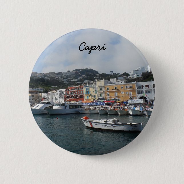 Capri, Italy 6 Cm Round Badge (Front)