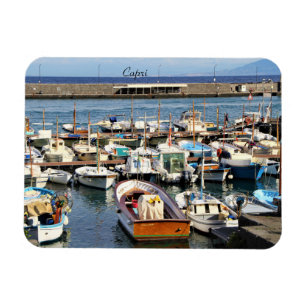 Capri, Italy, Boats, Marina, Photography, Magnet