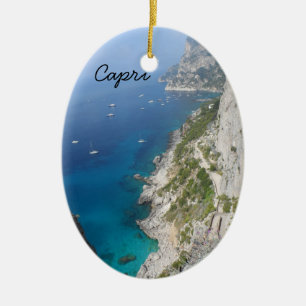 Capri, Italy Ceramic Tree Decoration