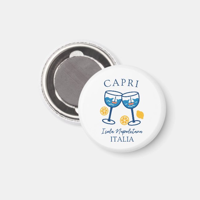 Capri Italy Island Magnet (Front/Back)