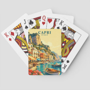 Capri Italy Marina Grande Harbour Souvenir Playing Cards