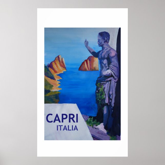 Capri Italy  -  Retro Style Poster (Front)