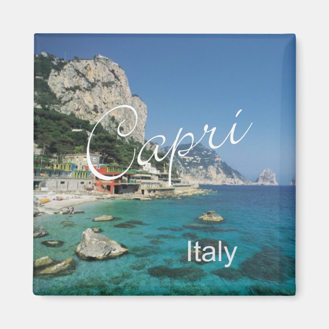 Capri Italy Travel Photo Souvenir Fridge Magnet (Front)