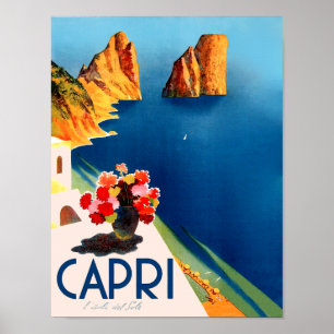 Capri, Italy travel poster