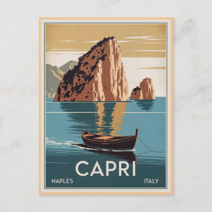 Capri Italy Vintage Italian Island Travel Postcard