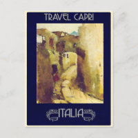 Capri, Italy Vintage Travel Postcard