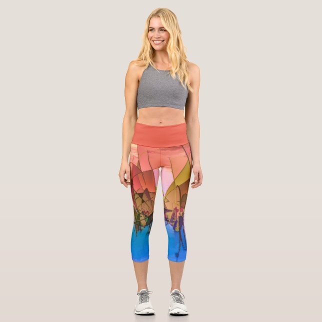 Capri Leggings Abstract Design (Front)