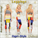 CAPRI LEGGINGS -Mondrian Abstract - Primary Colour<br><div class="desc">An image of abstract art by Dutch painter Piet Mondrian in primary colours is featured on these Leggings. Available in five women's sizes (XS, S, M, L, XL). See "About This Product" description below for general sizing and product info, The image covers the entire pair of leggings by default. ►It...</div>