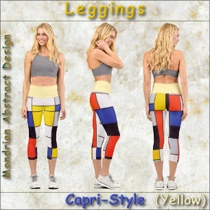 CAPRI LEGGINGS -Mondrian Abstract - Primary Colour