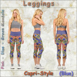CAPRI LEGGINGS Pink-Blue-Green Mandala Design<br><div class="desc">An image in shades of Pink, Blue, Yellow, and Green (and more) make these Capri Style Leggings very colourful. Available in five women's sizes (XS, S, M, L, XL). See "About This Product" description below for general sizing and product info, ►It cannot be removed or replaced. Use the filters for...</div>