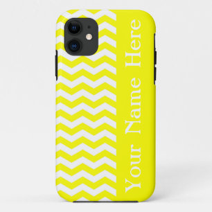Capri Lemon Wave Chevron with name Case-Mate iPhone Case