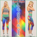 CAPRI STYLE LEGGINGS - Colours of the Rainbow #2<br><div class="desc">For those of you who prefer bold colours, this design offers every colour of the rainbow, and maybe a few others. Available in five women's sizes (XS, S, M, L, XL). See "About This Product" description below for general sizing and product info. The image covers the entire pair of leggings,...</div>