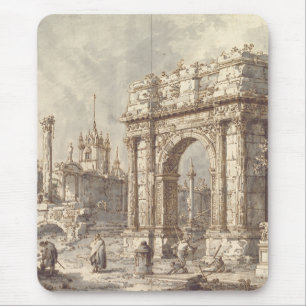 Capriccio with a Roman Triumphal Arch Mouse Pad