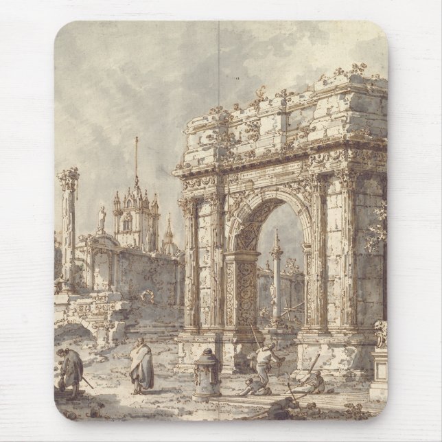 Capriccio with a Roman Triumphal Arch Mouse Pad (Front)