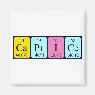 Caprice periodic table name magnet