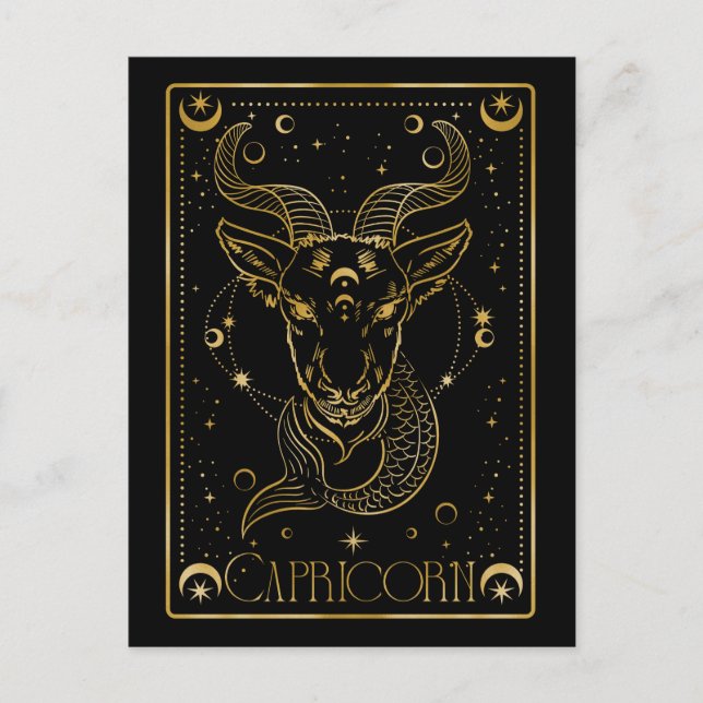 Capricon zodiac symbol postcard (Front)