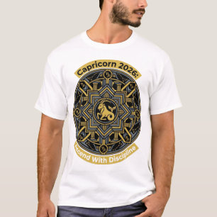 Capricorn 2026 Zodiac Mandala Earth Sign Astro T-Shirt