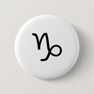 Capricorn 6 Cm Round Badge