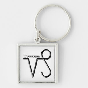 CAPRICORN, Abstract Design of the Zodiac Sign, Key Ring