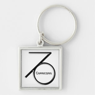 CAPRICORN, Abstract Design of the Zodiac Sign, Key Ring